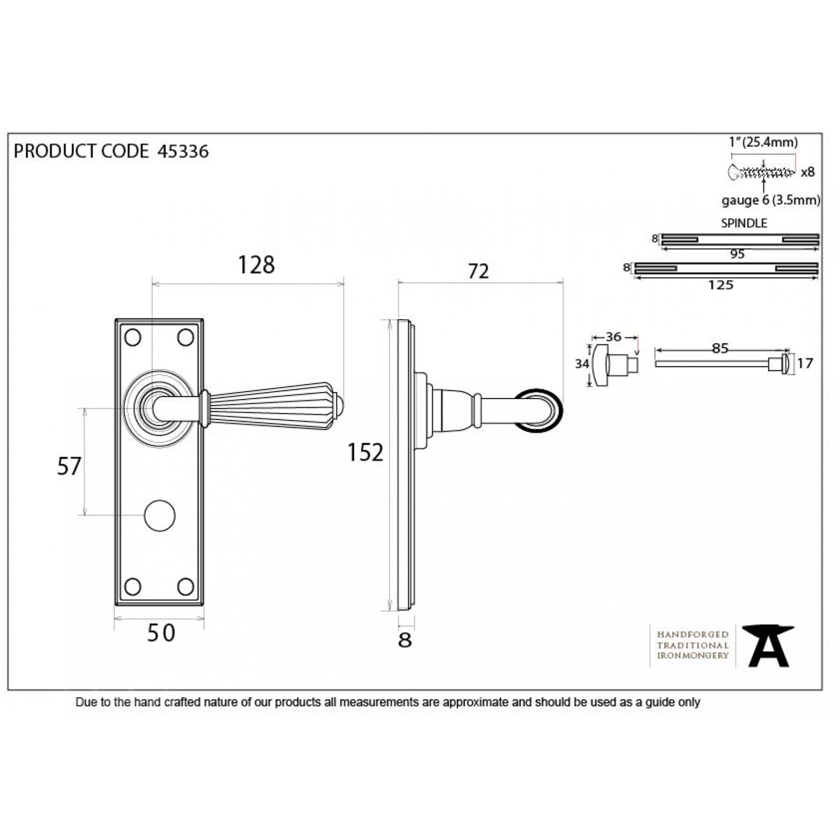 From The Anvil Hinton Privacy Door Handle Kit Wayfair co uk